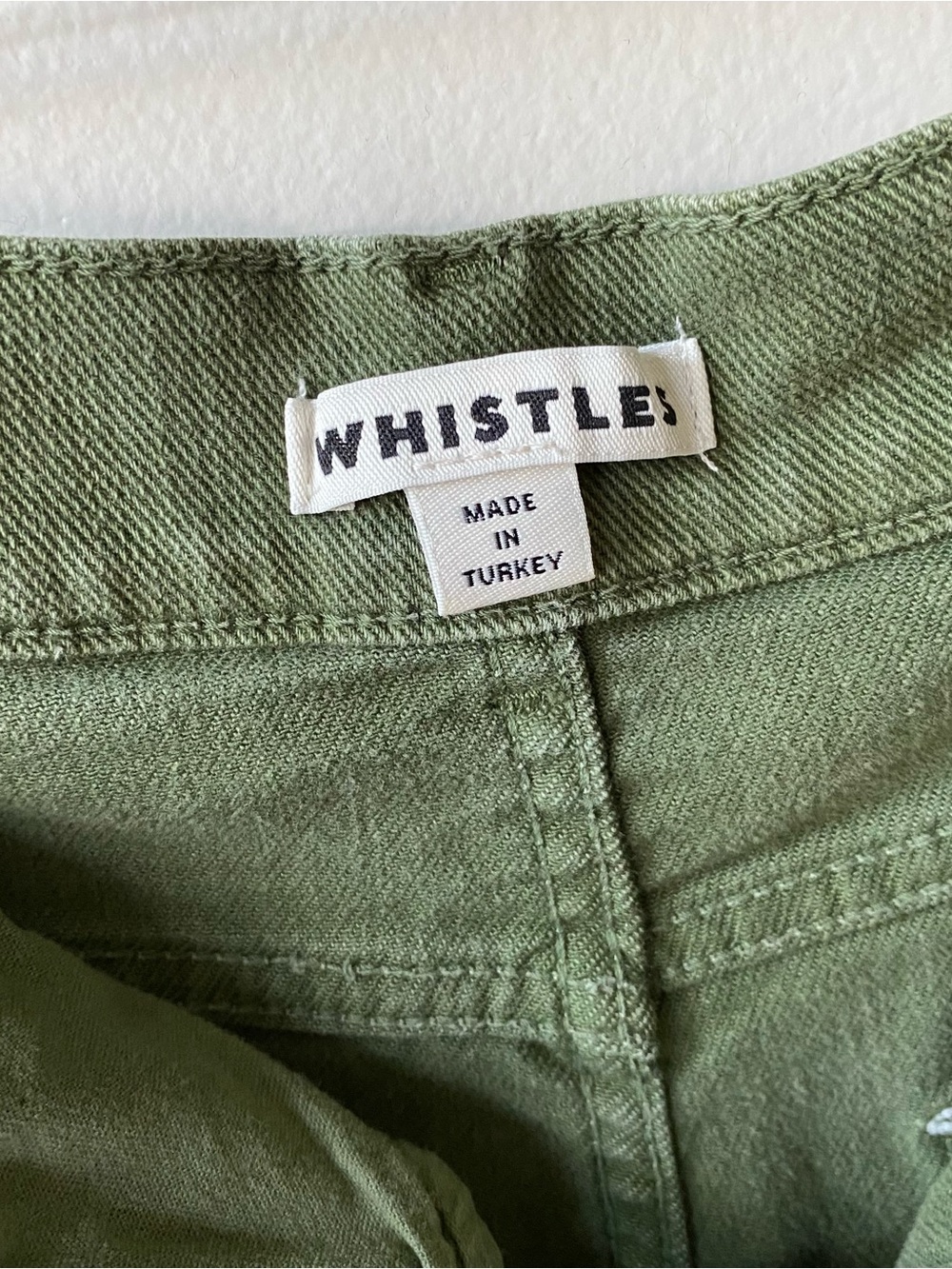 Whistles Olive Green Barrel Jeans - Picture 6 of 7